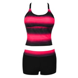 Women Plus Size Gradient Tankini